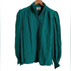 Women's Size 8 Top Teal Blouse